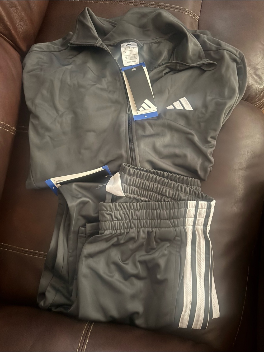Adidas men’s Black Track Pants - 3-Stripe Athletic Bottoms